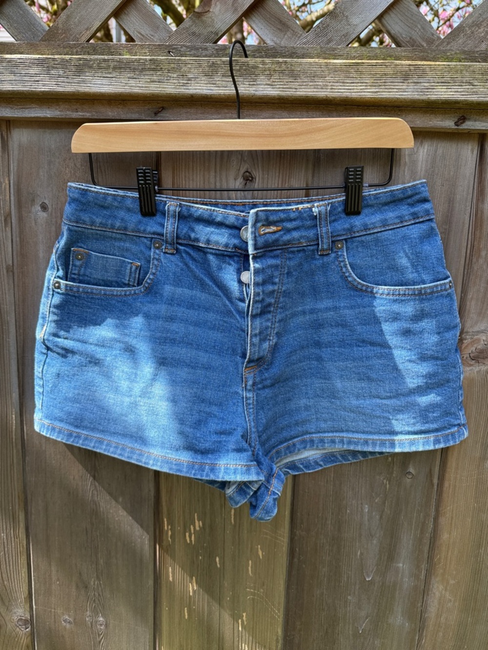 Roxy Women's High Rise Blue Denim Jean Shorts